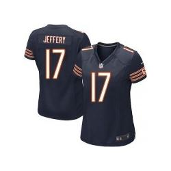 [Game] JEFFERY Chicago #17 Womens Football Jersey - Alshon Jeffery Womens Football Jersey (Blue)_Free Shipping