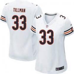 [Game] TILLMAN Chicago #33 Womens Football Jersey - Charles Tillman Womens Football Jersey (White)_Free Shipping