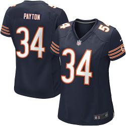 [Game] PAYTON Chicago #34 Womens Football Jersey - Walter Payton Womens Football Jersey (Blue)_Free Shipping