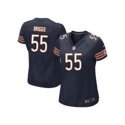 [Game] BRIGGS Chicago #55 Womens Football Jersey - Lance Briggs Womens Football Jersey (Blue)_Free Shipping