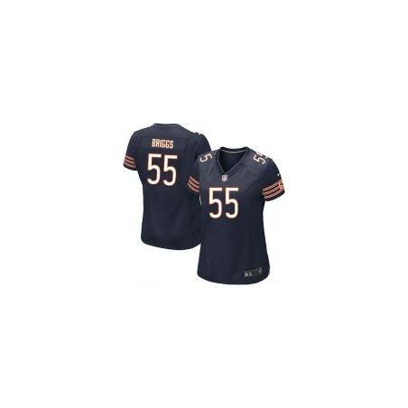 [Game] BRIGGS Chicago #55 Womens Football Jersey - Lance Briggs Womens Football Jersey (Blue)_Free Shipping