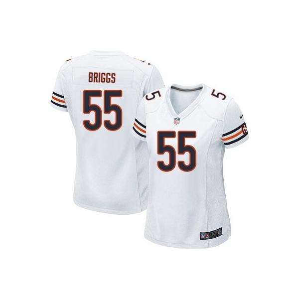 [Game] BRIGGS Chicago #55 Womens Football Jersey - Lance Briggs Womens Football Jersey (White)_Free Shipping