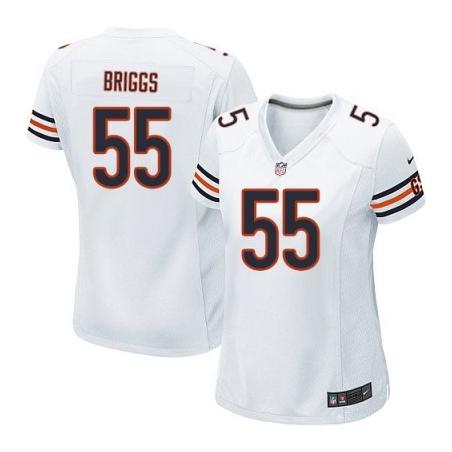 [Game] BRIGGS Chicago #55 Womens Football Jersey - Lance Briggs Womens Football Jersey (White)_Free Shipping