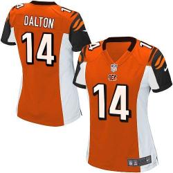 [Game] DALTON Cincinnati #14 Womens Football Jersey - Andy Dalton Womens Football Jersey (Orange)_Free Shipping