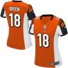 [Game] GREEN Cincinnati #18 Womens Football Jersey - A.J. Green Womens Football Jersey (Orange)_Free Shipping