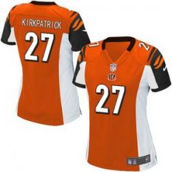 [Game] KIRKPATRICK Cincinnati #27 Womens Football Jersey - Dre Kirkpatrick Womens Football Jersey (Orange)_Free Shipping