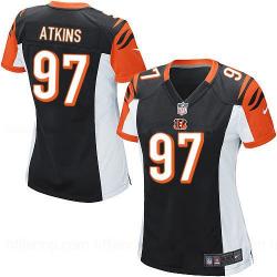 [Game] ATKINS Cincinnati #97 Womens Football Jersey - Geno Atkins Womens Football Jersey (Black)_Free Shipping