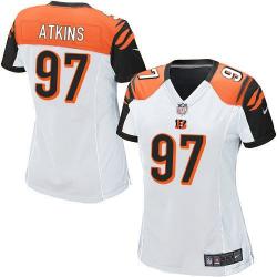 [Game] ATKINS Cincinnati #97 Womens Football Jersey - Geno Atkins Womens Football Jersey (White)_Free Shipping