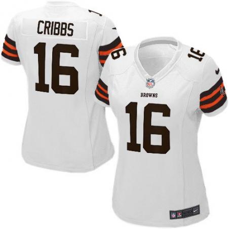 [Game] CRIBBS Cleveland #16 Womens Football Jersey - Josh Cribbs Womens Football Jersey (White)_Free Shipping