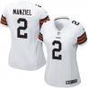 [Game] MANZIEL Cleveland #2 Womens Football Jersey - Johnny Manziel Womens Football Jersey (White)_Free Shipping