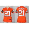 [Game] GILBERT Cleveland #21 Womens Football Jersey - Justin Gilbert Womens Football Jersey (Orange)_Free Shipping