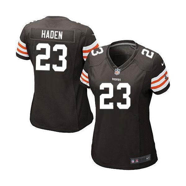 [Game] HADEN Cleveland #23 Womens Football Jersey - Joe Haden Womens Football Jersey (Brown)_Free Shipping