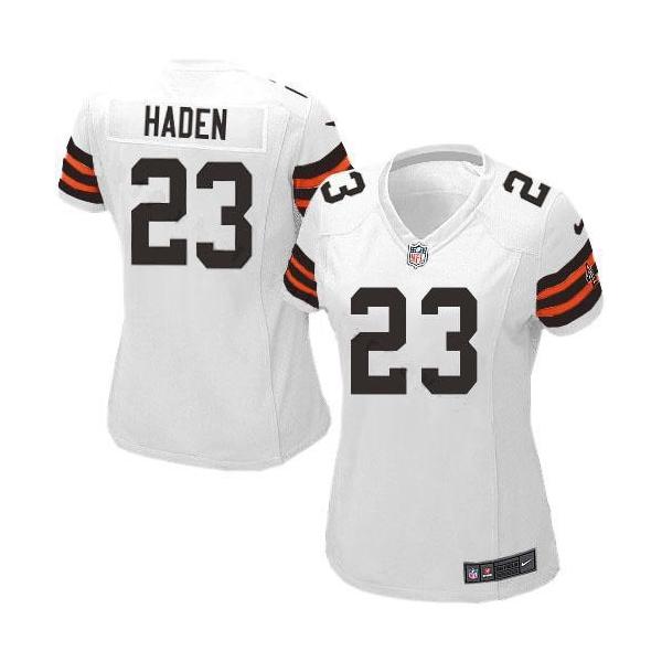 [Game] HADEN Cleveland #23 Womens Football Jersey - Joe Haden Womens Football Jersey (White)_Free Shipping