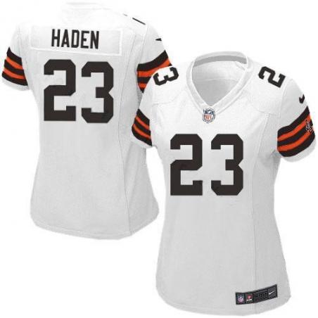 [Game] HADEN Cleveland #23 Womens Football Jersey - Joe Haden Womens Football Jersey (White)_Free Shipping