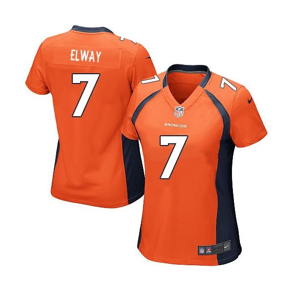 [Game] ELWAY Denver #7 Womens Football Jersey - John Elway Womens Football Jersey (Orange)_Free Shipping