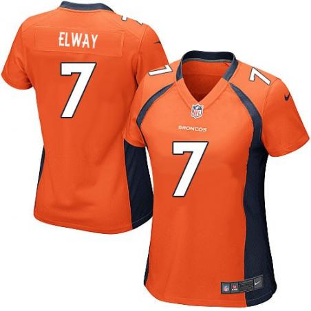 [Game]Denver #7 John Elway womens jersey Free shipping