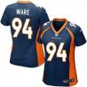 [Game] WARE Denver #94 Womens Football Jersey - DeMarcus Ware Womens Football Jersey (Blue)_Free Shipping