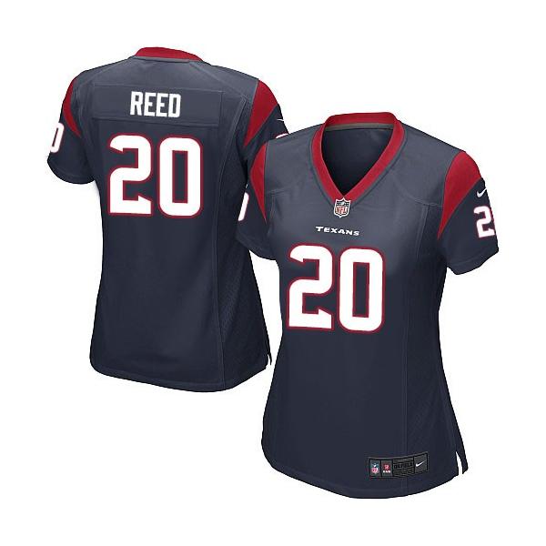 [Game] REED Houston #20 Womens Football Jersey - Ed Reed Womens Football Jersey (Blue)_Free Shipping