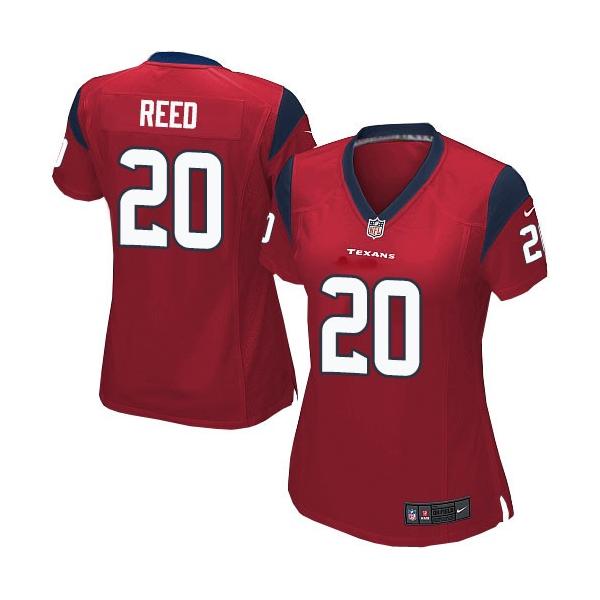 [Game] REED Houston #20 Womens Football Jersey - Ed Reed Womens Football Jersey (Red)_Free Shipping