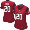 [Game] REED Houston #20 Womens Football Jersey - Ed Reed Womens Football Jersey (Red)_Free Shipping