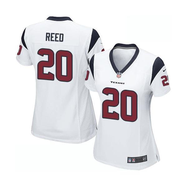 [Game] REED Houston #20 Womens Football Jersey - Ed Reed Womens Football Jersey (White)_Free Shipping