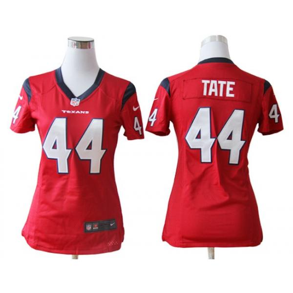 [Game] TATE Houston #44 Womens Football Jersey - Ben Tate Womens Football Jersey (Red)_Free Shipping