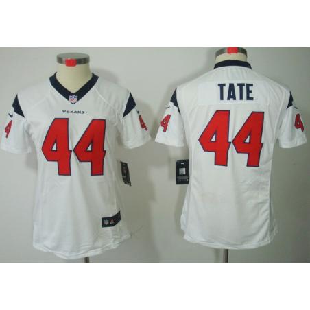 [Game] TATE Houston #44 Womens Football Jersey - Ben Tate Womens Football Jersey (White)_Free Shipping