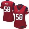 [Game] REED Houston #58 Womens Football Jersey - Brooks Reed Womens Football Jersey (Red)_Free Shipping