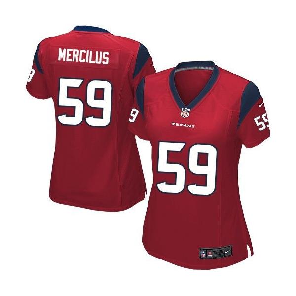 [Game] MERCILUS Houston #59 Womens Football Jersey - Whitney Mercilus Womens Football Jersey (Red)_Free Shipping