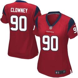 [Game] CLOWNEY Houston #90 Womens Football Jersey - Jadeveon Clowney Womens Football Jersey (Red)_Free Shipping