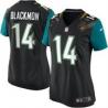 [Game] BLACKMON Jacksonville #14 Womens Football Jersey - Justin Blackmon Womens Football Jersey (Black, NEW)_Free Shipping