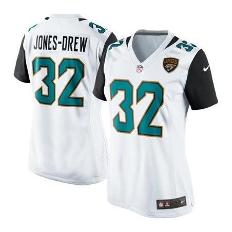 [Game] JONES-DREW Jacksonville #32 Womens Football Jersey - Maurice Jones-Drew Womens Football Jersey (White, NEW)_Free Shipping