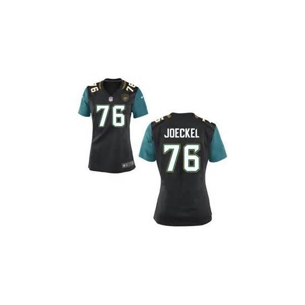 [Game] JOECKEL Jacksonville #76 Womens Football Jersey - Luke Joeckel Womens Football Jersey (Black, NEW)_Free Shipping