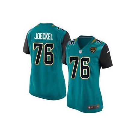 [Game] JOECKEL Jacksonville #76 Womens Football Jersey - Luke Joeckel Womens Football Jersey (Blue, NEW)_Free Shipping