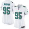 [Game] JORDAN Miami #95 Womens Football Jersey - Dion Jordan Womens Football Jersey (White, NEW)_Free Shipping