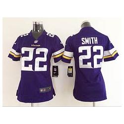 [Game] SMITH Minnesota #22 Womens Football Jersey - Harrison Smith Womens Football Jersey (Purple, new)_Free Shipping