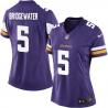 [Game] BRIDGEWATER Minnesota #5 Womens Football Jersey - Teddy Bridgewater Womens Football Jersey (Purple, new)_Free Shipping