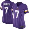 [Game] PONDER Minnesota #7 Womens Football Jersey - Christian Ponder Womens Football Jersey (Purple, new)_Free Shipping