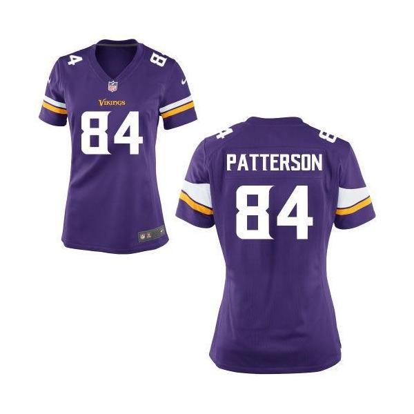 [Game] PATTERSON Minnesota #84 Womens Football Jersey - Cordarrelle Patterson Womens Football Jersey (Purple, new)_Free Shipping