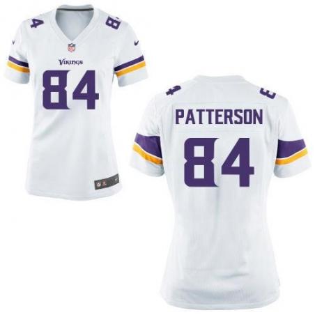 [Game] PATTERSON Minnesota #84 Womens Football Jersey - Cordarrelle Patterson Womens Football Jersey (White, new)_Free Shipping