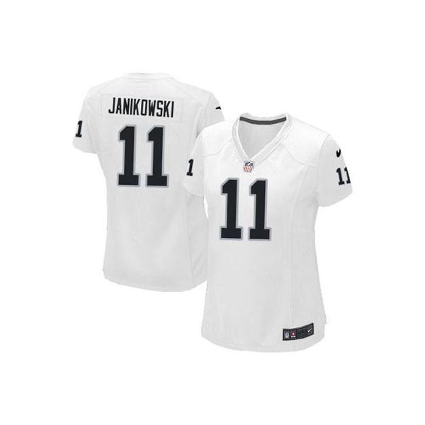 [Game] JANIKOWSKI Oakland #11 Womens Football Jersey - Sebastian Janikowski Womens Football Jersey (White)_Free Shipping