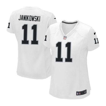 [Game] JANIKOWSKI Oakland #11 Womens Football Jersey - Sebastian Janikowski Womens Football Jersey (White)_Free Shipping