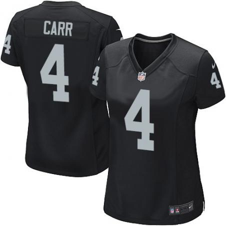 [Game] CARR Oakland #4 Womens Football Jersey - Derek Carr Womens Football Jersey (Black)_Free Shipping