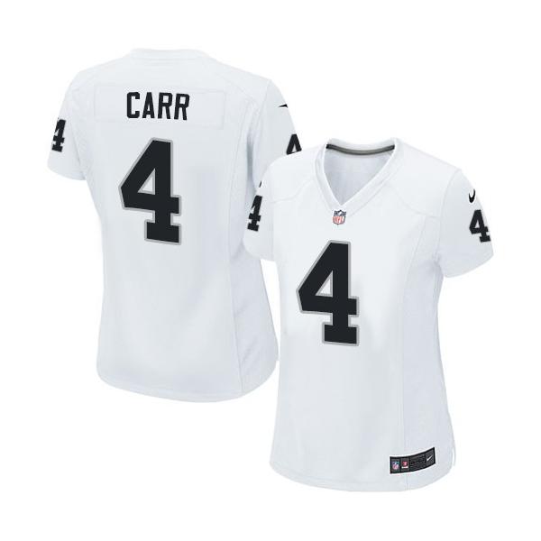 [Game] CARR Oakland #4 Womens Football Jersey - Derek Carr Womens Football Jersey (White)_Free Shipping