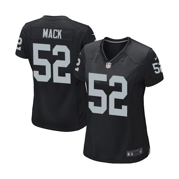 [Game] MACK Oakland #52 Womens Football Jersey - Khalil Mack Womens Football Jersey (Black)_Free Shipping