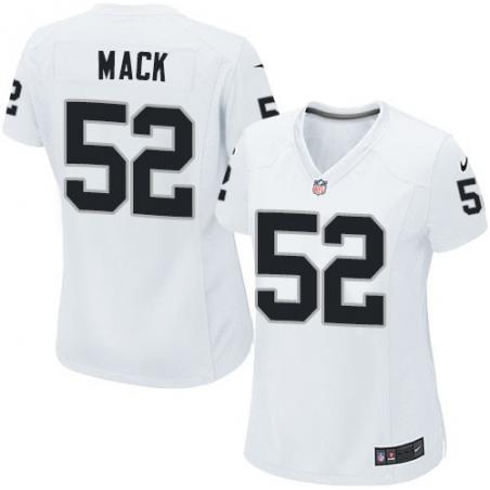 [Game] MACK Oakland #52 Womens Football Jersey - Khalil Mack Womens Football Jersey (White)_Free Shipping