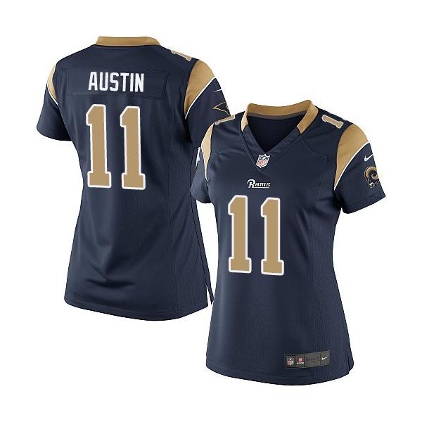 [Game] AUSTIN St. Louis #11 Womens Football Jersey - Tavon Austin Womens Football Jersey (Blue)_Free Shipping