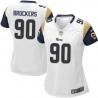 [Game] BROCKERS St. Louis #90 Womens Football Jersey - Michael Brockers Womens Football Jersey (White)_Free Shipping