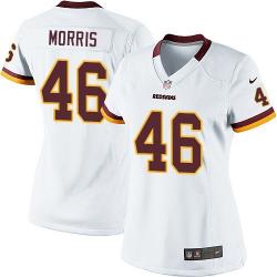 [Game] MORRIS Washington #46 Womens Football Jersey - Alfred Morris Womens Football Jersey (White)_Free Shipping