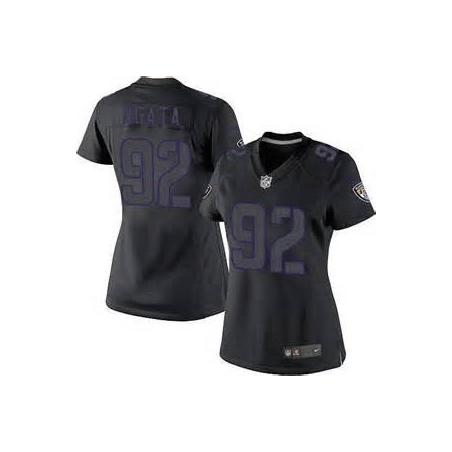 [Impact Limited] NGATA Baltimore #92 Womens Football Jersey - Haloti Ngata Womens Football Jersey_Free Shipping